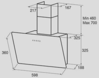 Вытяжка каминная Elica Shade BL/A/60 черный управление: сенсорное (1 мотор) от магазина РЭССИ
