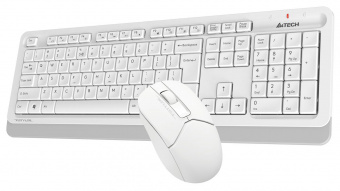 Клавиатура + мышь A4Tech Fstyler FG1012 клав:белый мышь:белый USB беспроводная Multimedia от магазина РЭССИ