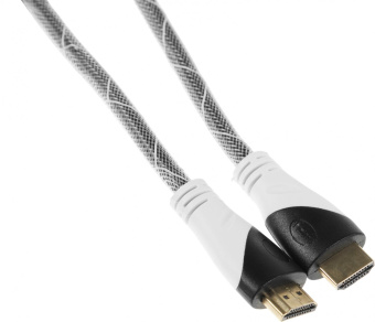 Кабель аудио-видео HDMI (m)/HDMI (m) 5м. феррит.кольца позолоч.конт. серый от магазина РЭССИ