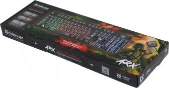 Клавиатура Defender Arx GK-196L RU черный USB for gamer LED от магазина РЭССИ