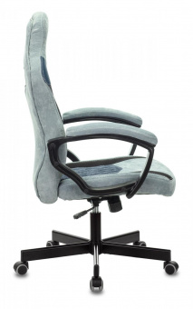 Кресло игровое Zombie VIKING 6 KNIGHT Fabric голубой с подголов. крестов. металл от магазина РЭССИ