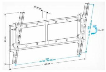Кронштейн для телевизора Holder LCD-T6606 черный 32"-90" макс.60кг настенный наклон от магазина РЭССИ