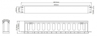 Кабельный органайзер Hyperline CM-1U-D75-PL-COV 1U шир.:19" глуб.:75мм от магазина РЭССИ