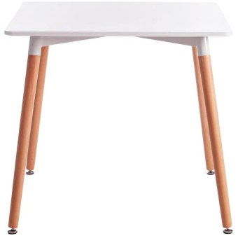 Стол Tetchair John (mod. t1003) МДФ/дерево 80x80x75 см white (белый) / natural (натуральный) 15173 от магазина РЭССИ
