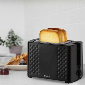 Тостер Vitek VT-1586 800Вт черный от магазина РЭССИ