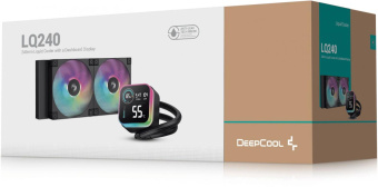 Система водяного охлаждения Deepcool LQ240 ARGB Soc-AM5/AM4/1200/1700/1851 черный 4-pin 38.71dB Al LCD 300W 1530gr Ret (R-LQ240-BKLSMW-G-1) от магазина РЭССИ