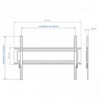 Кронштейн для телевизора Kromax STAR PRO-111 черный 55"-100" макс.103кг настенный фиксированный от магазина РЭССИ