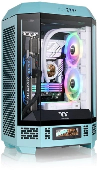 Корпус Thermaltake The Tower 300 Turquoise голубой без БП miniITX 7x120mm 5x140mm 2xUSB3.0 audio bott PSU от магазина РЭССИ