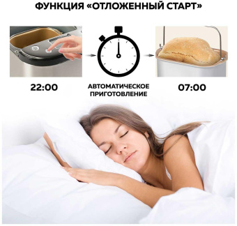 Хлебопечь GFGril GFB-5000 710Вт серебристый от магазина РЭССИ