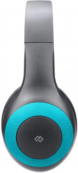 Гарнитура накладные Digma BT-15 черный/голубой беспроводные bluetooth оголовье (BT-15BLB) от магазина РЭССИ