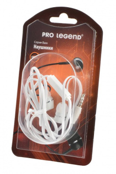 Наушники Pro Legend Bass PL5003 затычки, белые 20-20kHz, 106#3dB, 32Ом, плоский шнур 1м, gold BL1 от магазина РЭССИ