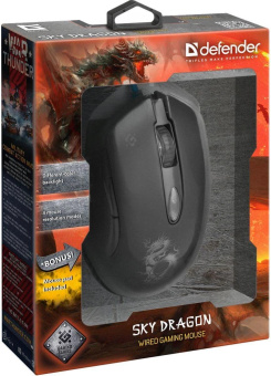 Мышь Defender Sky Dragon GM-090L черный оптическая 3200dpi USB для ноутбука 6but (52090) от магазина РЭССИ