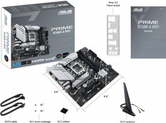 Материнская плата Asus PRIME B760M-A WIFI Soc-1700 Intel B760 4xDDR5 mATX AC`97 8ch(7.1) 2.5Gg RAID+HDMI+DP от магазина РЭССИ