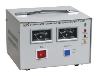 Стабилизатор напряжения IEK СНИ1 0.5кВА однофазный серый (IVS10-1-00500) от магазина РЭССИ