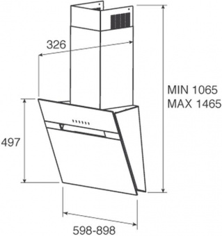 Вытяжка каминная Jet Air Bonny WH 90 A белый управление: сенсорное (1 мотор) от магазина РЭССИ