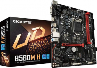 Материнская плата Gigabyte B560M H Soc-1200 Intel B560 2xDDR4 mATX AC`97 8ch(7.1) GbLAN+VGA+HDMI от магазина РЭССИ