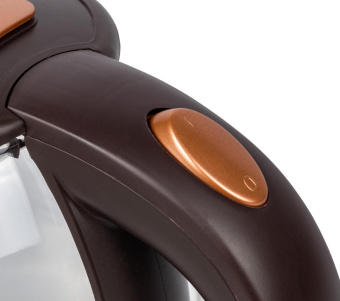 Чайник электрический BBK EK1727G 1.7л. 2200Вт коричневый корпус: стекло/пластик от магазина РЭССИ