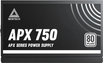 Блок питания Montech ATX 750W APX 750 80 PLUS WHITE (20+4pin) APFC 120mm fan 6xSATA Cab Manag RTL от магазина РЭССИ