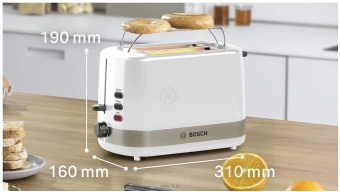 Тостер Bosch TAT6A511 800Вт белый от магазина РЭССИ