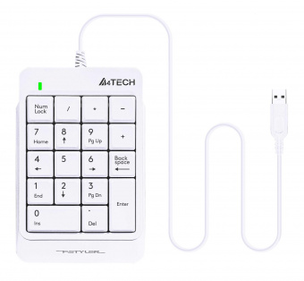 Числовой блок A4Tech Fstyler FK13P белый USB slim для ноутбука (FK13P WHITE) от магазина РЭССИ