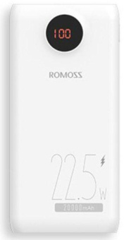 Мобильный аккумулятор Romoss SW20PF 20000mAh PD 3A белый от магазина РЭССИ