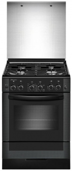 Плита Газовая Gefest ПГ 6300-02 0346 черный (стеклянная крышка) реш.чугун от магазина РЭССИ