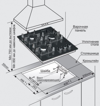 Газовая варочная поверхность Gefest ПВГ 2100-01 K32 белый от магазина РЭССИ