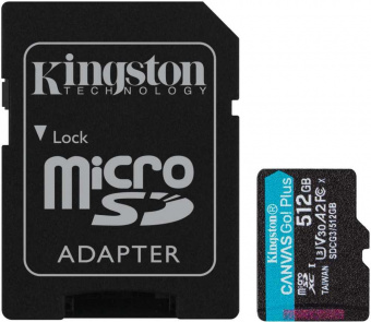Флеш карта microSDXC 512Gb Class10 Kingston SDCG3/512GB Canvas Go! Plus + adapter от магазина РЭССИ