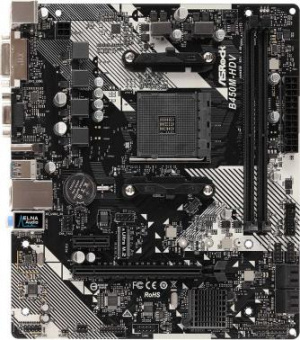 Материнская плата Asrock B450M-HDV R4.0 Soc-AM4 AMD B450 2xDDR4 mATX AC`97 8ch(7.1) GbLAN RAID+VGA+DVI+HDMI от магазина РЭССИ