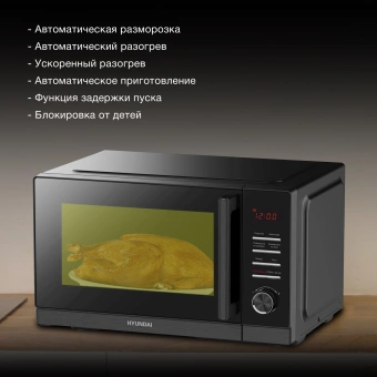 Микроволновая Печь Hyundai HYM-D3012 25л. 800Вт черный от магазина РЭССИ