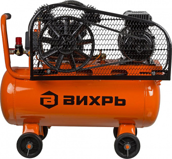 Компрессор поршневой Вихрь КМП-400/50Р масляный 400л/мин 50л 2500Вт оранжевый/черный от магазина РЭССИ