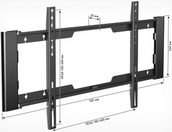 Кронштейн для телевизора Holder LCD-F6910-B черный 32"-70" макс.45кг настенный фиксированный от магазина РЭССИ