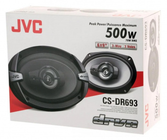 Колонки автомобильные JVC CS-DR693 500Вт 86дБ 4Ом 15x23см (6x9дюйм) (ком.:2кол.) коаксиальные трехполосные от магазина РЭССИ