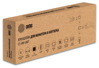 Кронштейн для монитора/ноутбука Cactus CS-VM-LH07-AL серебряный 13"-27" макс.8кг настольный поворот и наклон от магазина РЭССИ