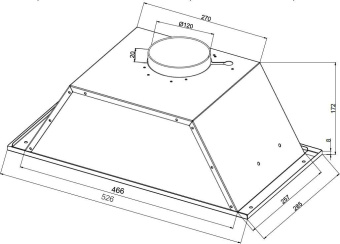 Вытяжка встраиваемая Weissgauff Leaf 600 PB Full Black Enamel черный управление: кнопочное (1 мотор) от магазина РЭССИ