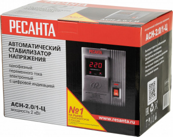 Стабилизатор напряжения Ресанта АСН-2.0/1-Ц 2.5кВА однофазный серый (900/63/6/42) от магазина РЭССИ