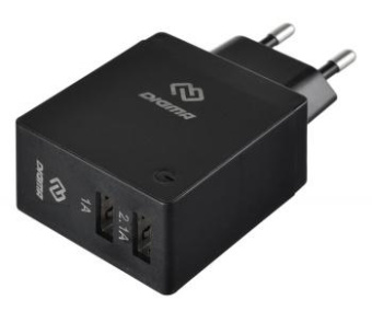 Сетевое зар./устр. Digma DGWC-2U-3A-BK 15W 2.1A+1A 2xUSB универсальное черный от магазина РЭССИ
