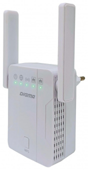Повторитель беспроводного сигнала Digma D-WR300 N300 10/100BASE-TX белый (упак.:1шт) от магазина РЭССИ