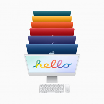 Моноблок Apple iMac A2438 24" 4.5K M1 8 core (3.2) 8Gb SSD512Gb 8 core GPU macOS GbitEth WiFi BT клавиатура мышь Cam зеленый 4480x2520 от магазина РЭССИ