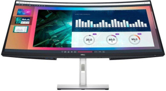 Монитор Dell 34.14" UltraSharp p3421wm серебристый/черный IPS LED 8ms 21:9 HDMI матовая HAS Piv 300cd 178гр/178гр 3440x1440 60Hz DP WQ USB 6.7кг от магазина РЭССИ