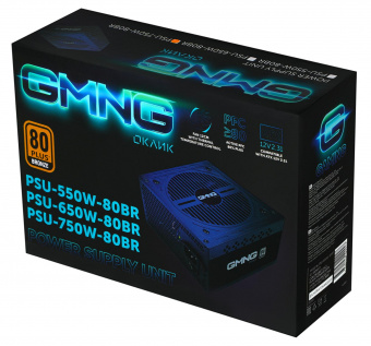 Блок питания GMNG ATX 750W PSU-750W-80BR 80+ bronze (24+4+4pin) APFC 120mm fan 6xSATA RTL от магазина РЭССИ