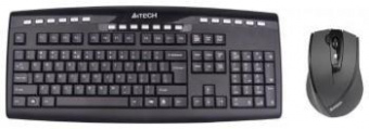 Клавиатура + мышь A4Tech 9200F клав:черный мышь:черный USB 2.0 беспроводная Multimedia от магазина РЭССИ