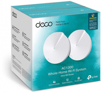 Бесшовный Mesh роутер TP-Link Deco M5 (DECO M5(2-PACK)) AC1300 10/100/1000BASE-TX белый (упак.:2шт) от магазина РЭССИ