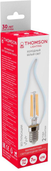 Лампа филам. Thomson Filament TH-B2336 7Вт цок.:E14 свеча 220B 6500K св.свеч.бел.хол. Tail Candle (упак.:1шт) от магазина РЭССИ