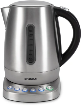 Чайник электрический Hyundai HYK-S7770 1.7л. 2200Вт серебристый/черный корпус: металл от магазина РЭССИ
