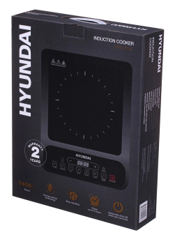 Плита Индукционная Hyundai HYC-0101 черный стеклокерамика (настольная) от магазина РЭССИ