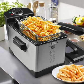 Фритюрница GFGril GFF-M2500 1400Вт серебристый/черный от магазина РЭССИ