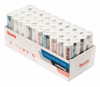 Батарея Buro Alkaline LR03 AAA (40шт) коробка от магазина РЭССИ