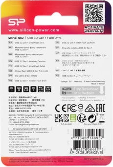 Флеш Диск Silicon Power 128GB Marvel M02 SP128GBUF3M02V1B USB3.0 синий от магазина РЭССИ