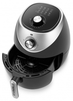 Аэрогриль Hyundai HYF-3456 1500Вт черный/серебристый от магазина РЭССИ